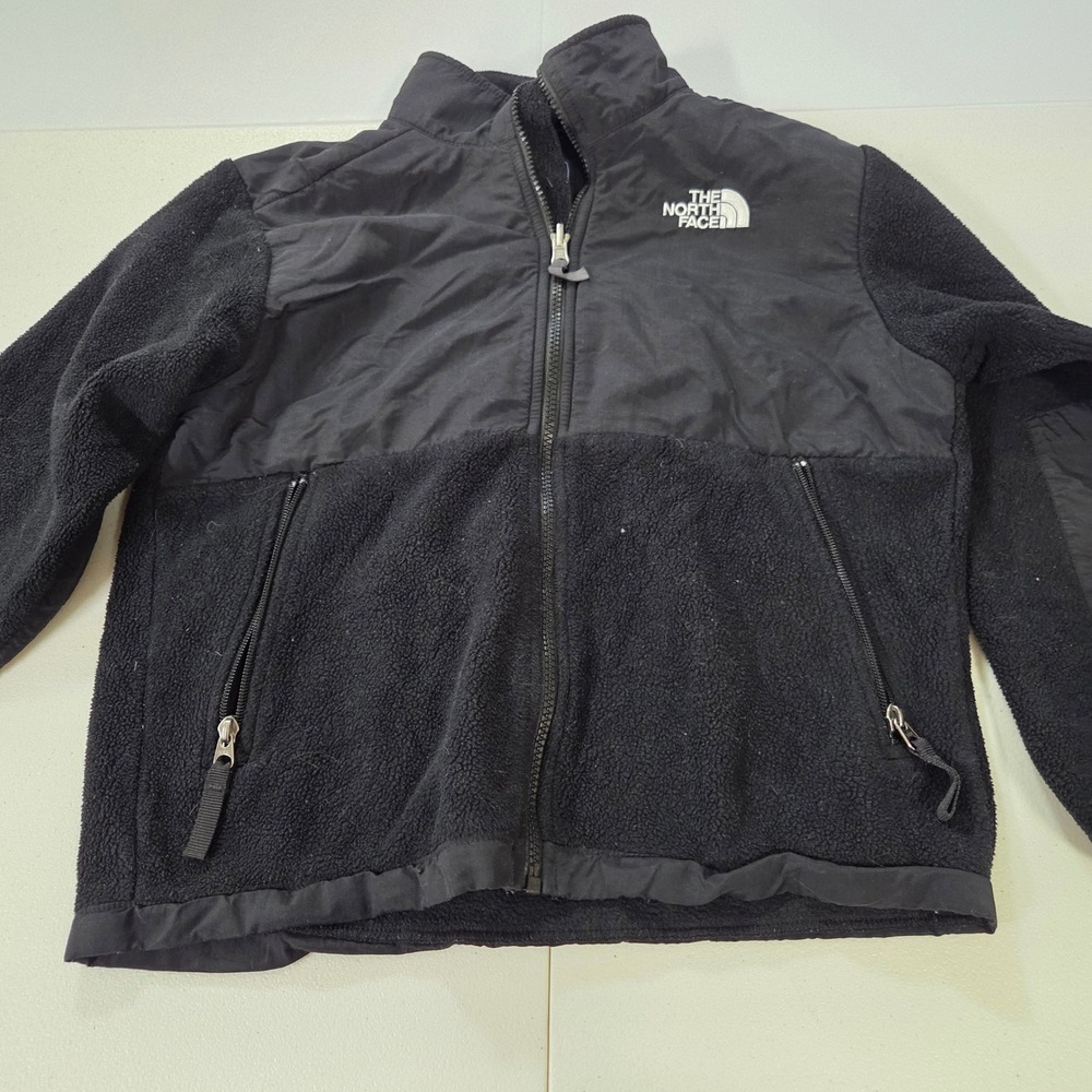 The North Face Denali Fleece Jacket Black Full Zip Mock Neck Mens Small